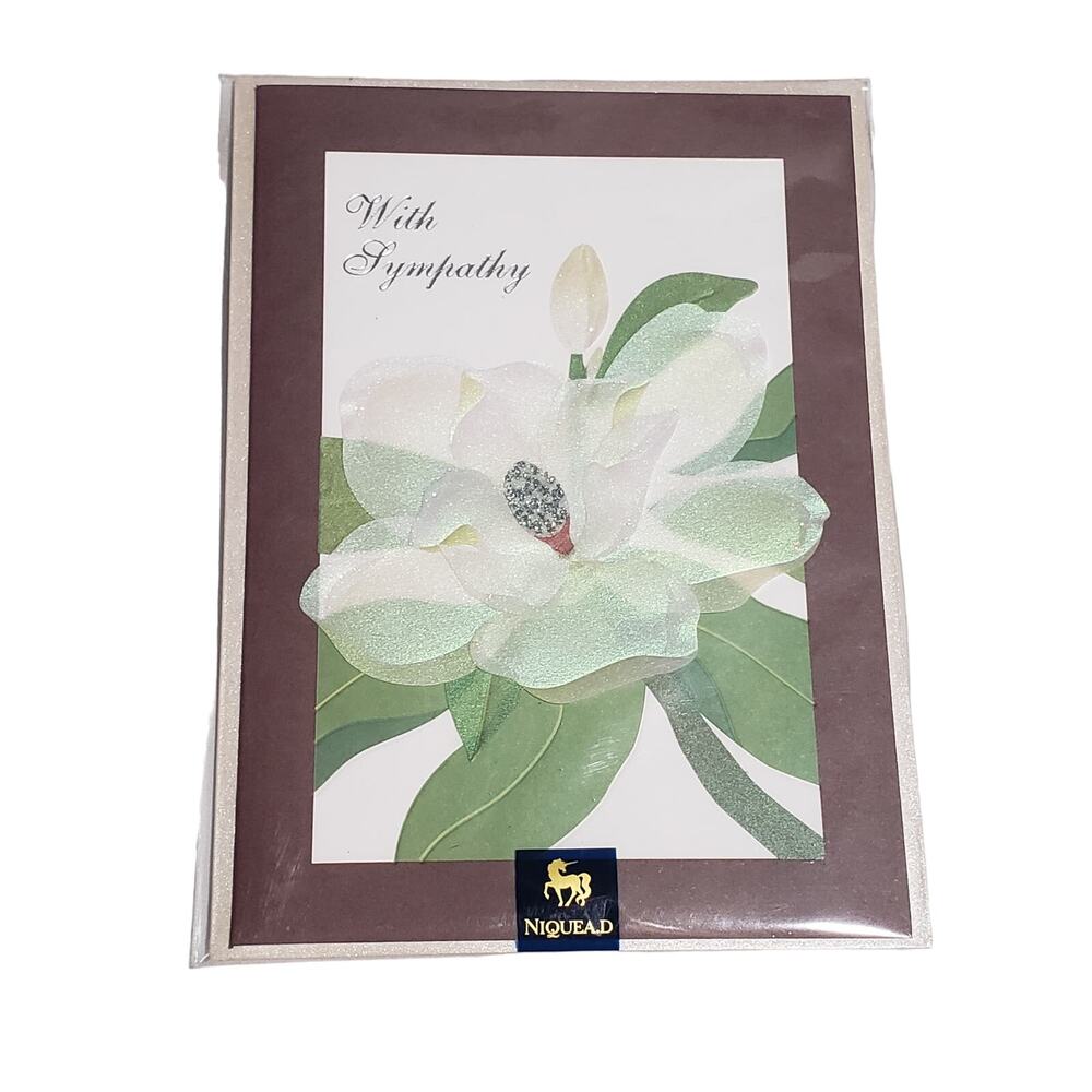NIQUEA.D With Sympathy Floral "Our Heartfelt Condolences" Luxury Card